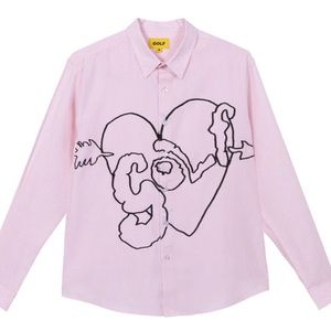 Golf wang cupid button up light pink